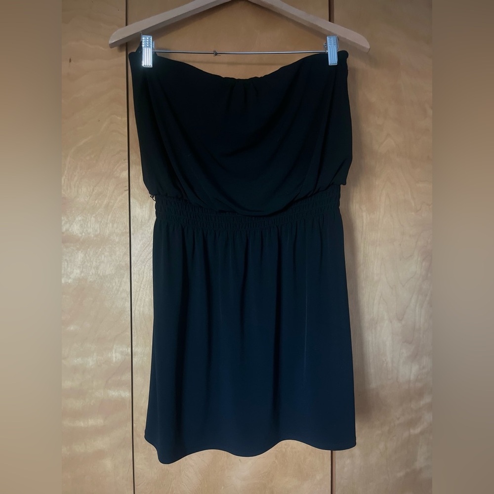 White House Black Market Strapless Black Dress
